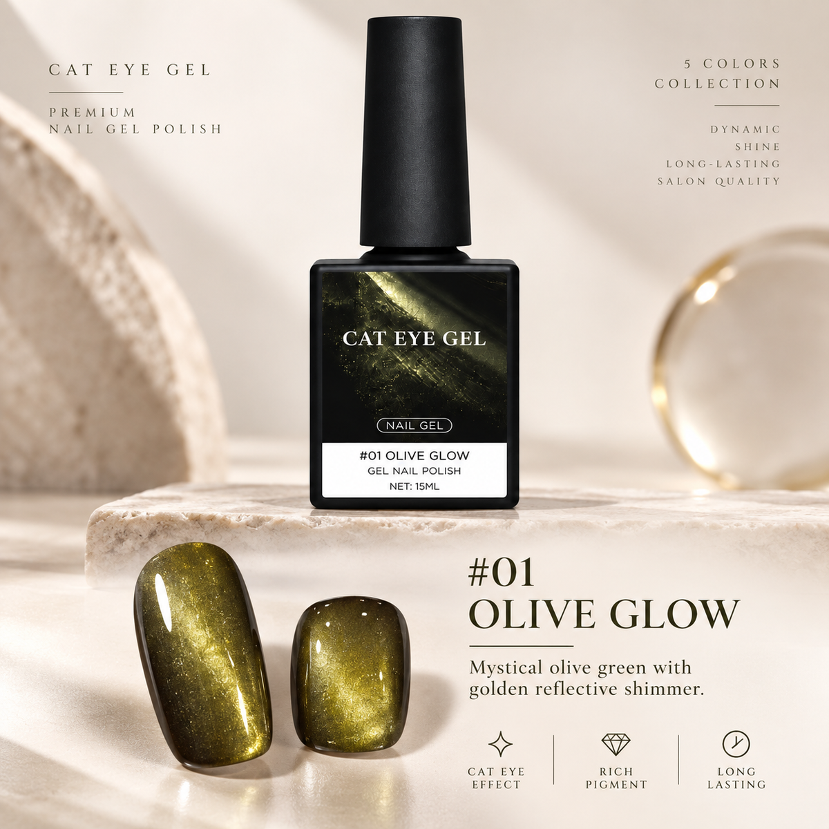 👻Halloween Ghost Party Cat Eye Nail Kit