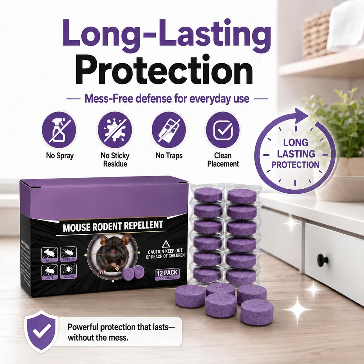 12-Pack Rodent Repellent Balls, Natural Pest Control🐭