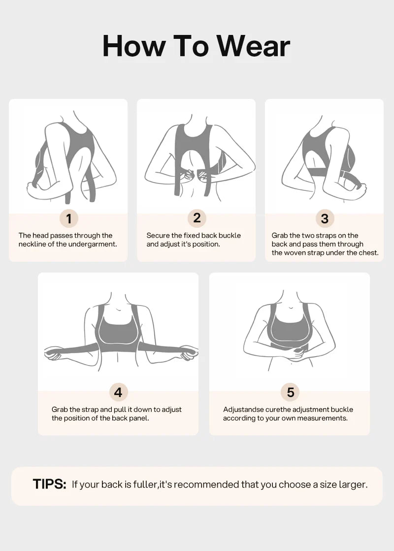 Cross Back Front Closure Wireless Posture Support Bra