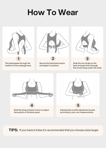 Cross Back Front Closure Wireless Posture Support Bra