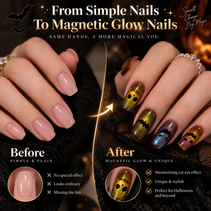 👻Halloween Ghost Party Cat Eye Nail Kit