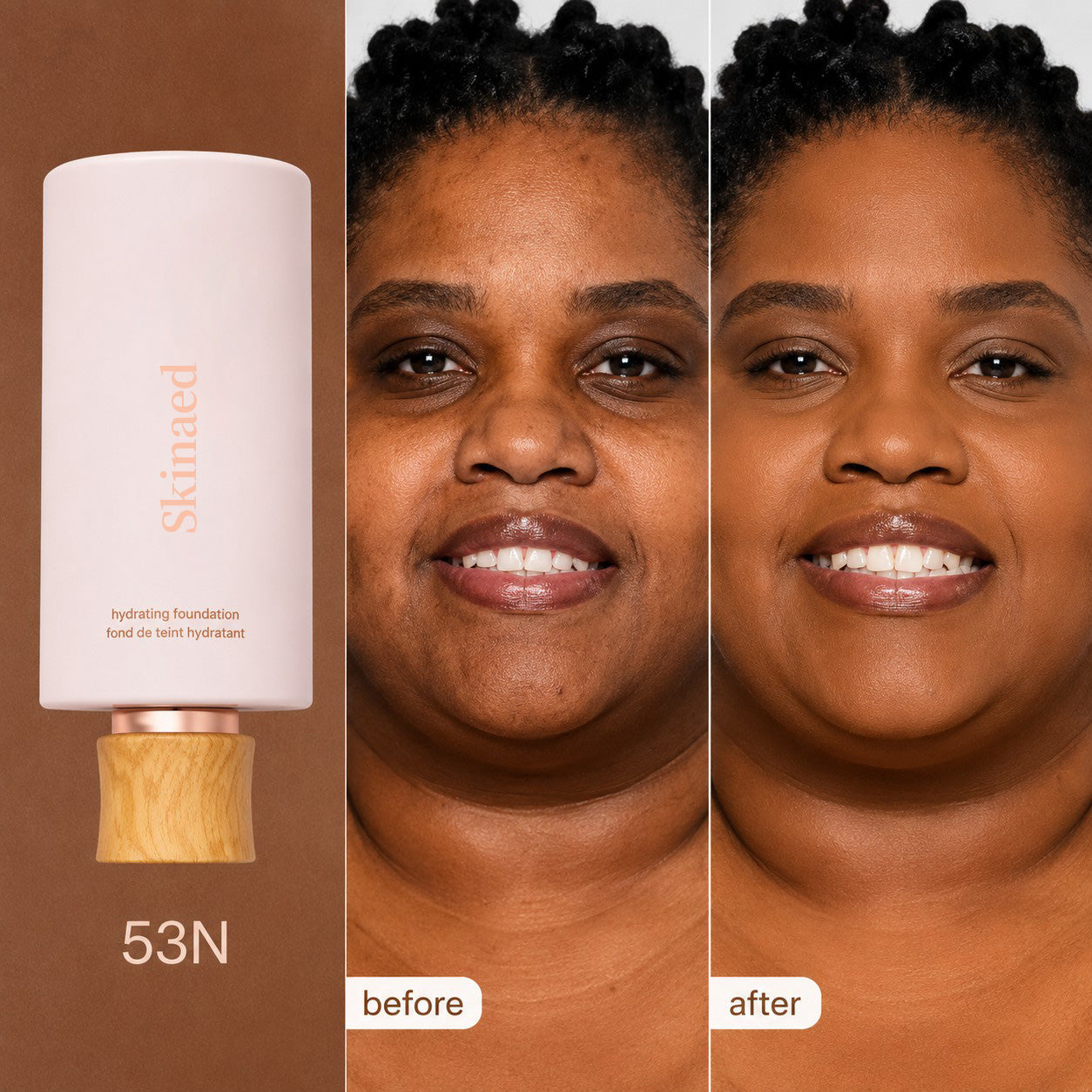 Skinaed hydrating foundation & serum foundation brush - full coverage serum foundation + FREE brush
