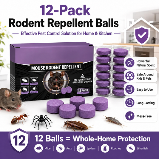 12-Pack Rodent Repellent Balls, Natural Pest Control🐭