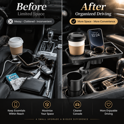 🚗 Car Cup Holder Expander Tray