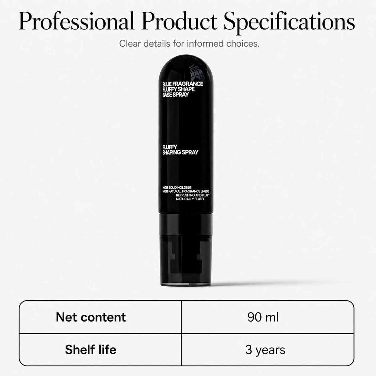 90ml Fluffy Hair Shaping Spray Long Lasting Volumizing Mist with Peach Fragrance