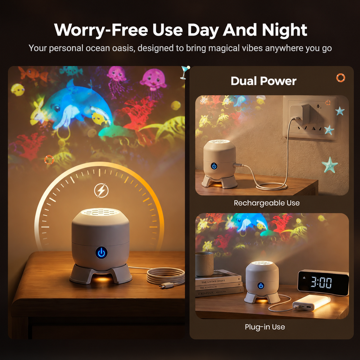 Nexisify™ Ocean Night Light Projector