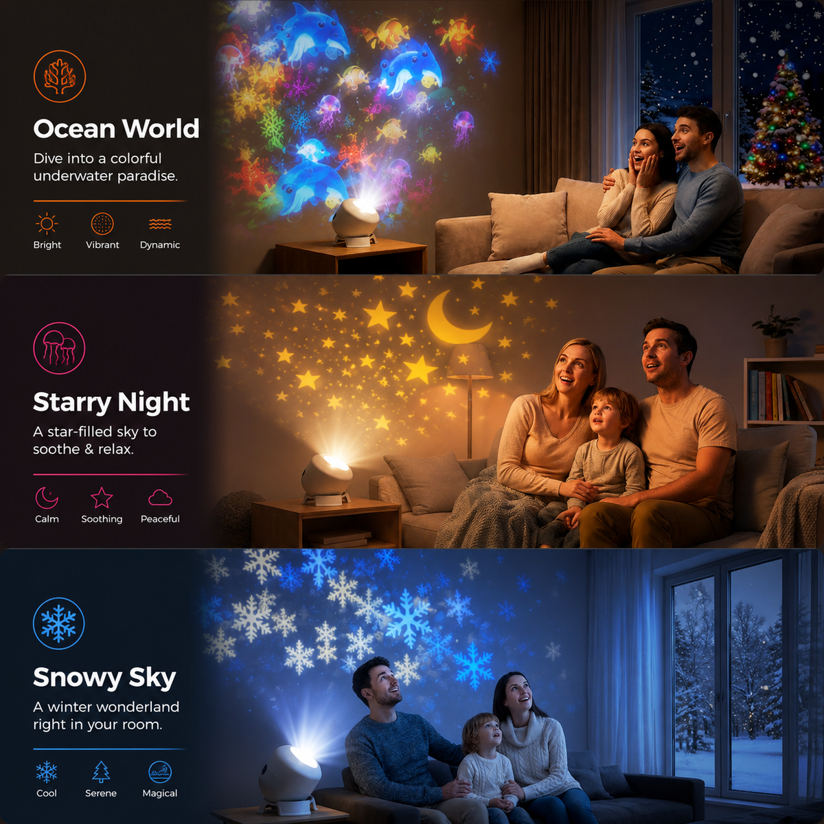 Nexisify™ Ocean Night Light Projector