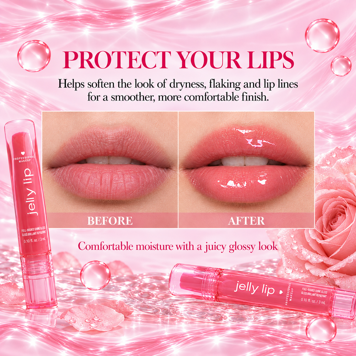 Jelly Lip Gloss — Juicy Color, Glassy Shine, Lightweight Comfort
