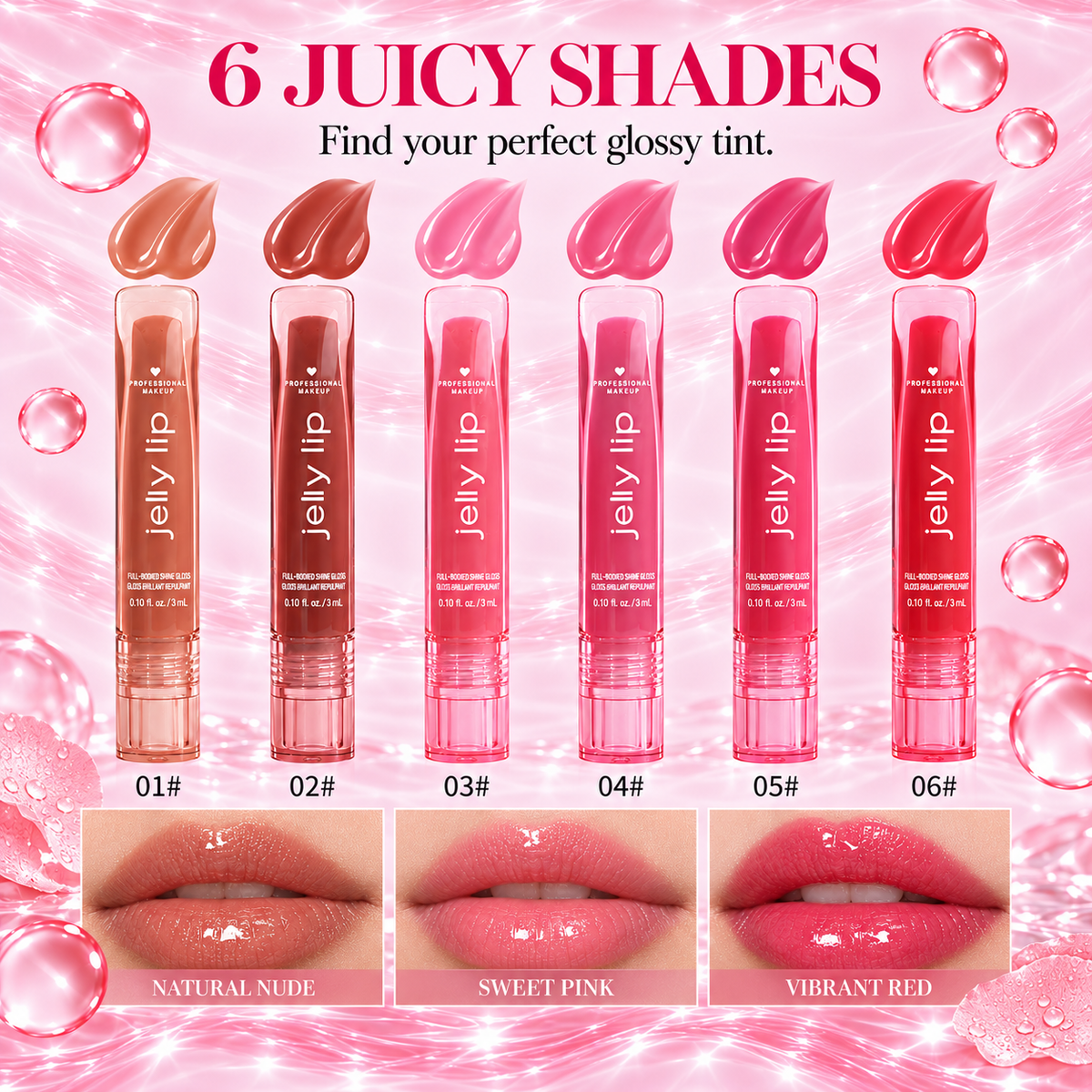Jelly Lip Gloss — Juicy Color, Glassy Shine, Lightweight Comfort