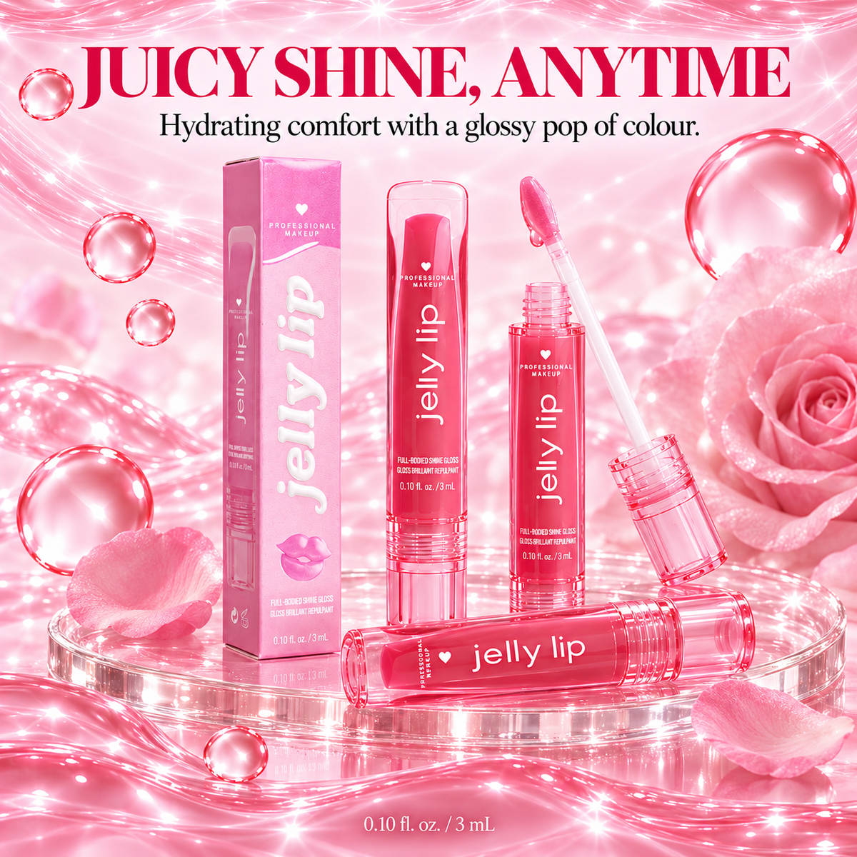 Jelly Lip Gloss — Juicy Color, Glassy Shine, Lightweight Comfort