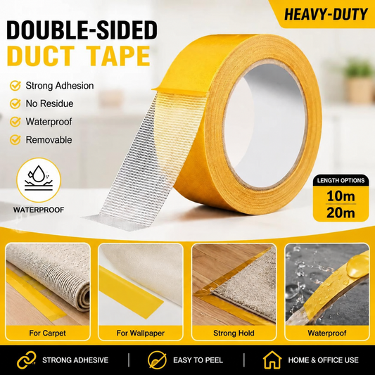 Heavy-Duty Double-Sided Tape - Strong Adhesive Fix For Quick No-Tool Home Solutions