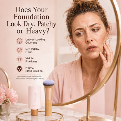 Skinaed hydrating foundation & serum foundation brush - full coverage serum foundation + FREE brush