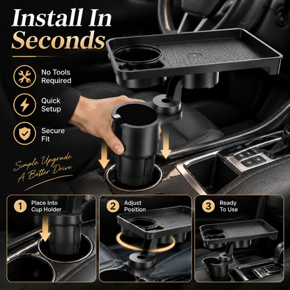 🚗 Car Cup Holder Expander Tray