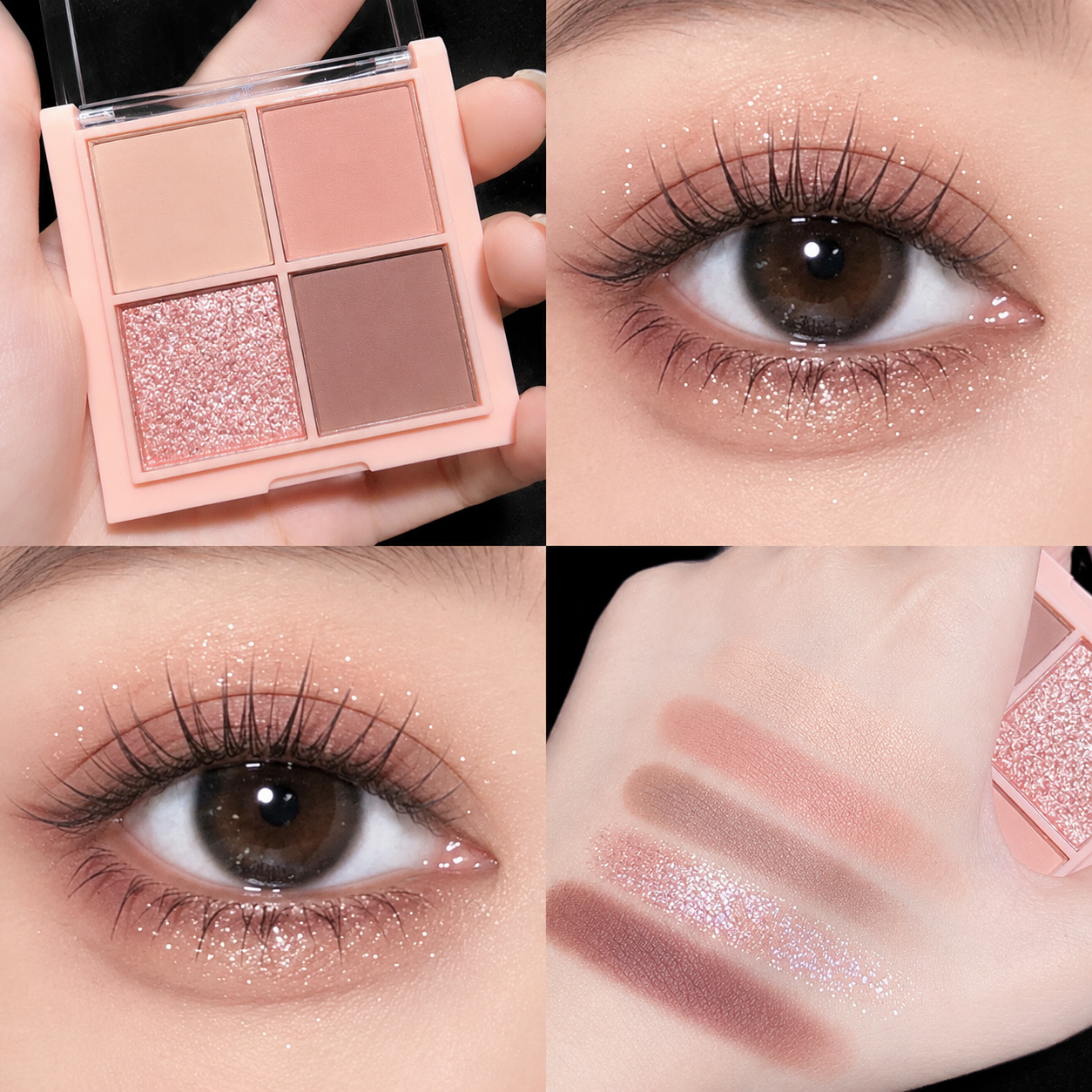 ✨ 4-Color Shimmer Eyeshadow Palette ✨