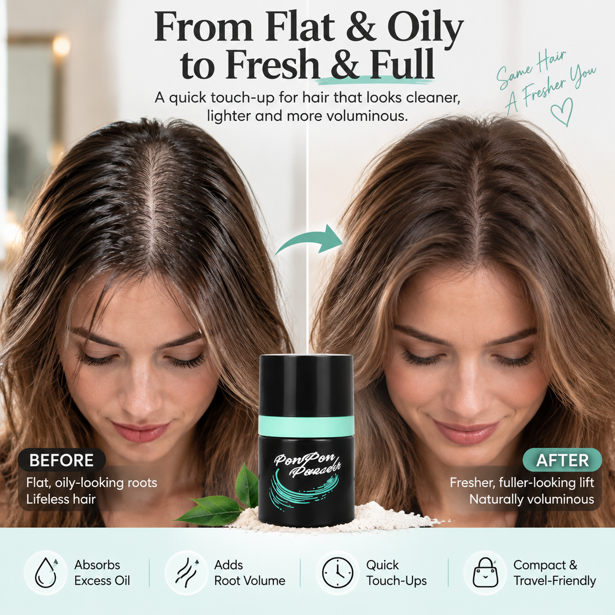 PonPon Powder – Instant Root Refresh & Volume Powder