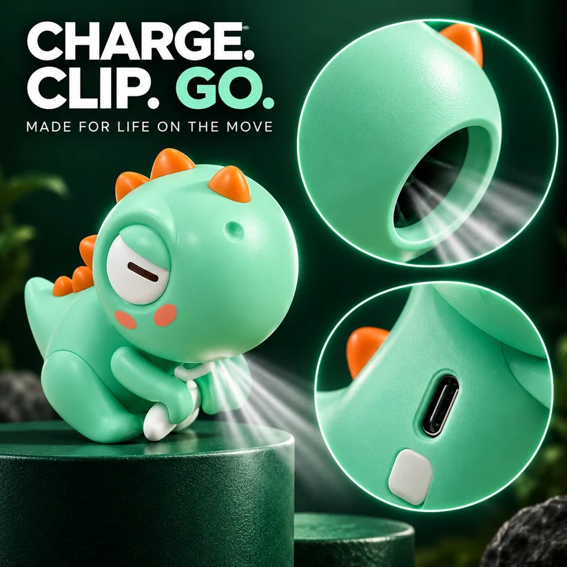 Cute Animal Clip-On Food Cooling Fan – 3-Speed Bowl & Cup Cooler