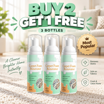 Waterless Carpet Foam Stain Remover with Towel