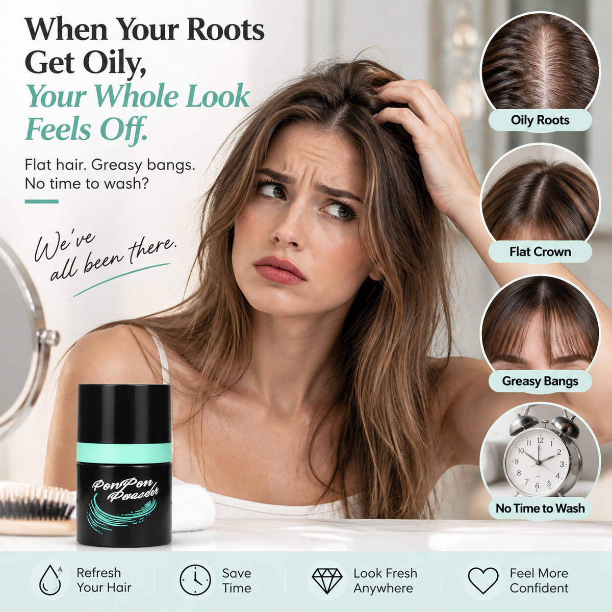 PonPon Powder – Instant Root Refresh & Volume Powder