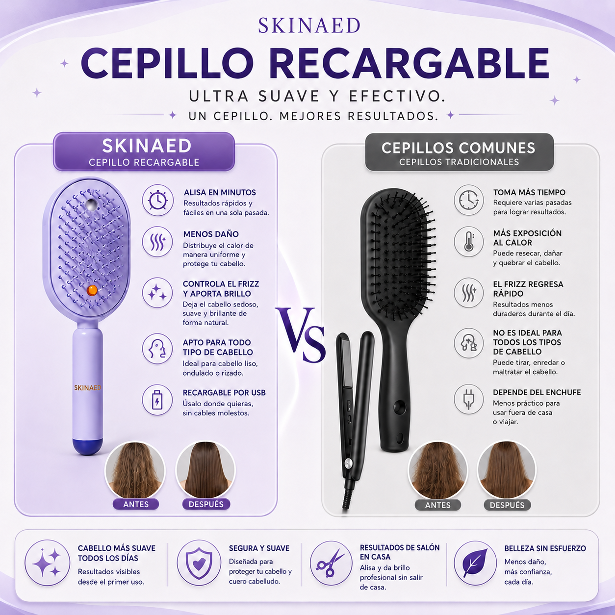 🤦‍♀️Anti-Tangle Anti-Frizz Hair Brush | No More Knots & Frizzy Hair