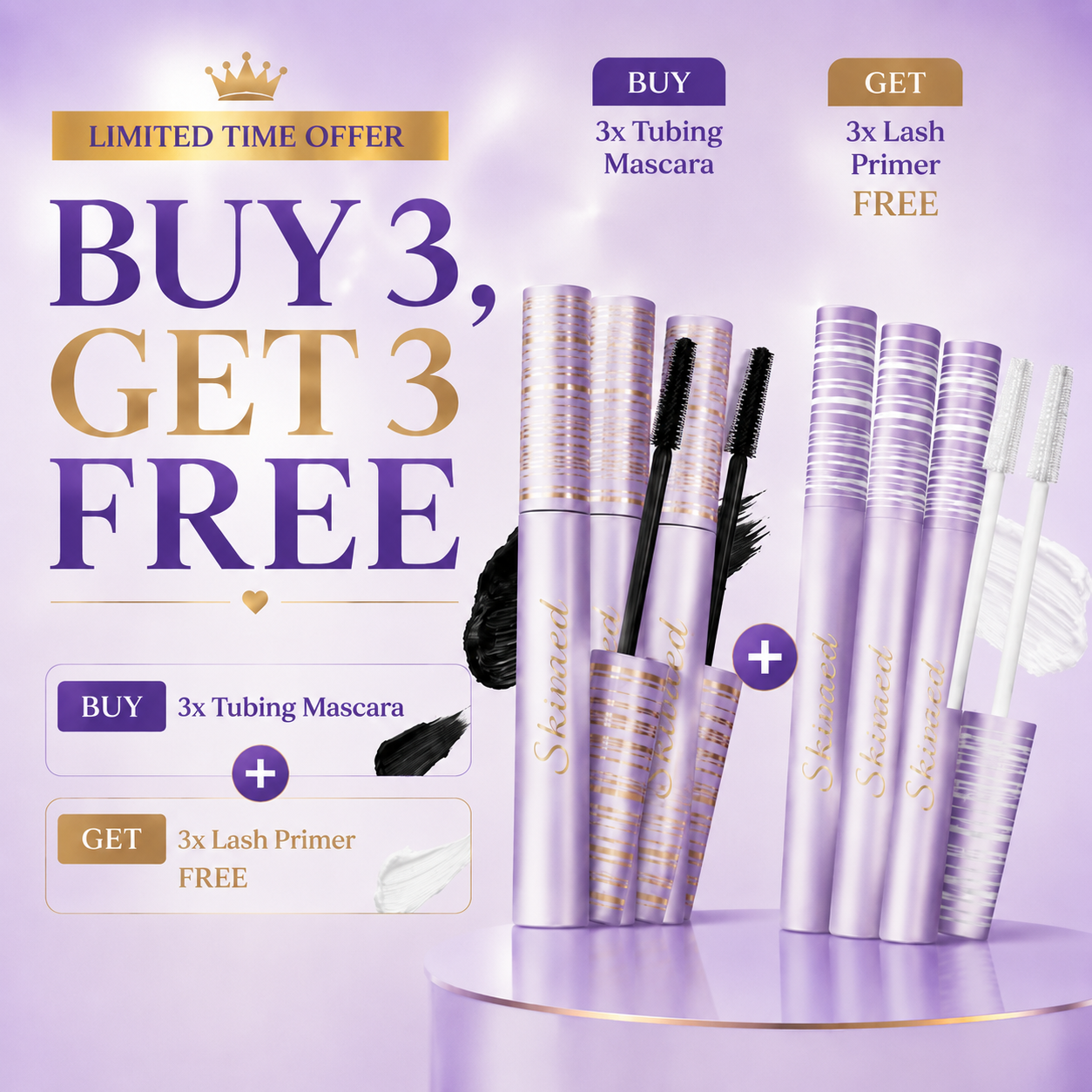 🔥🔥Buy 4，Get 4 Free Mascara