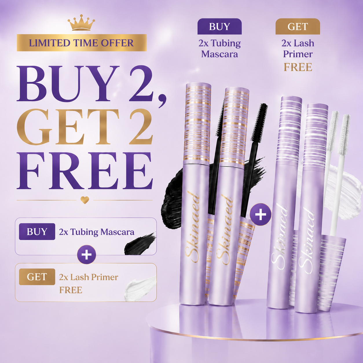 🔥🔥Buy 2，Get 2 Free Mascara