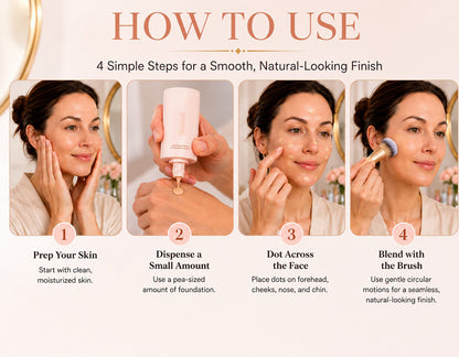 Skinaed hydrating foundation & serum foundation brush - full coverage serum foundation + FREE brush