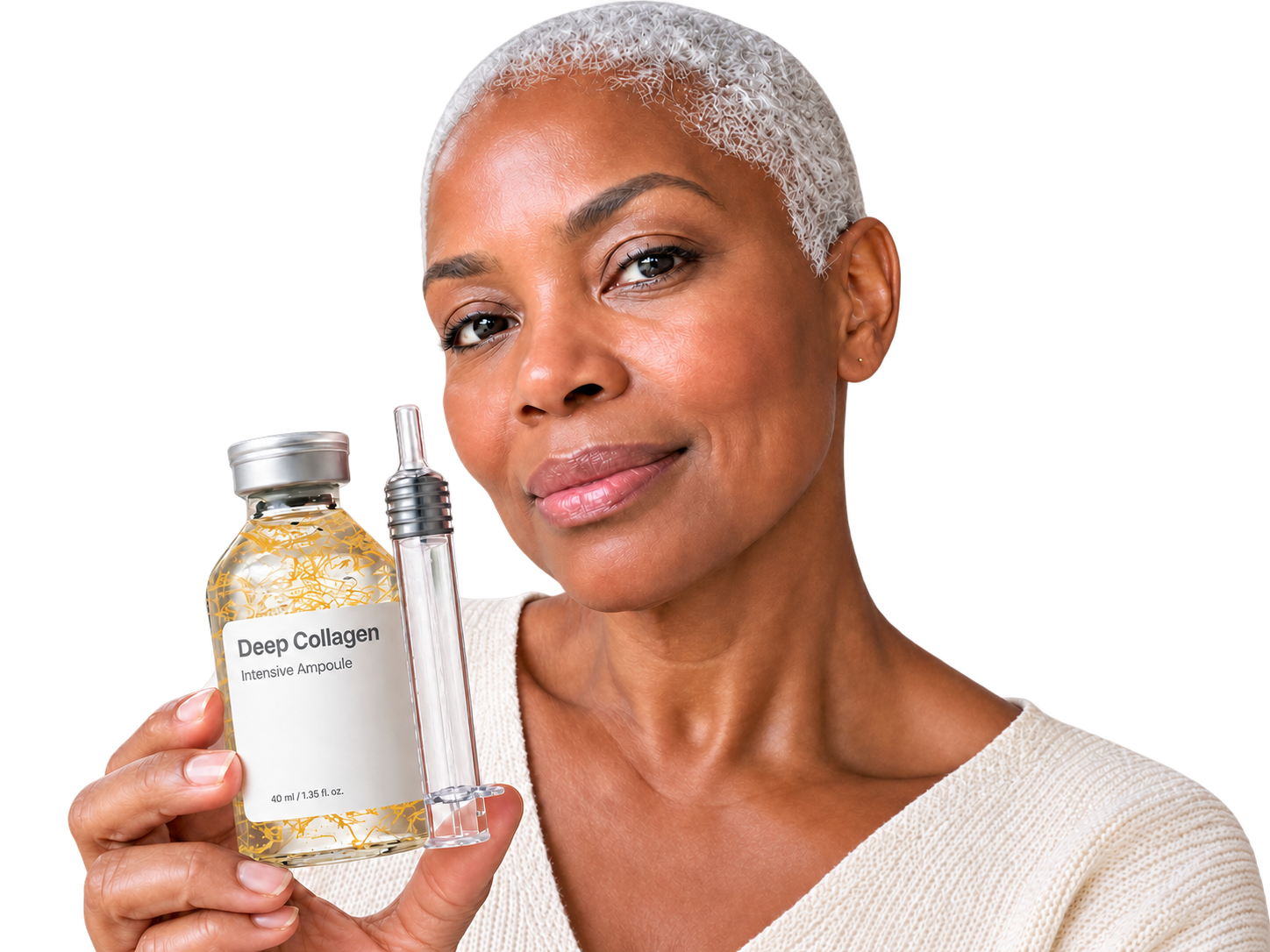 Skinaed skincare customer holding product