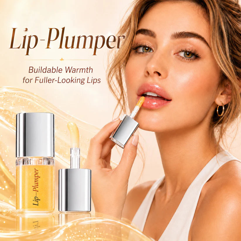 SKINAED Lip-Plumper high-shine lip gloss being applied